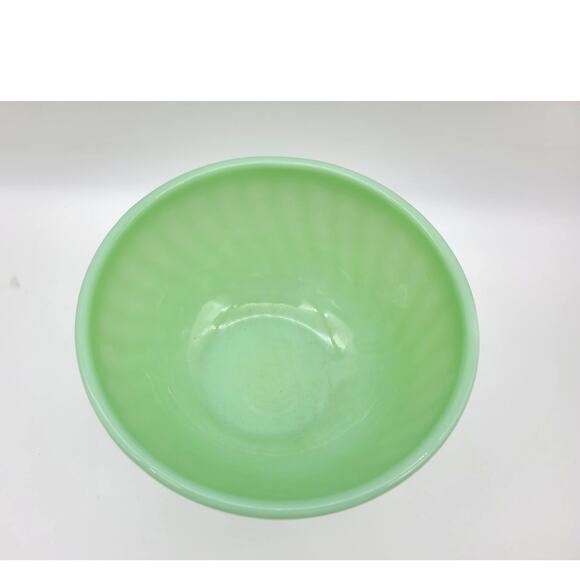 Vintage 1948-50 Fire King Oven Ware Jadeite Jadite Green Swirl Mixing Bowl 8" - Picture 2 of 5